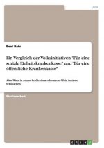 Vergleich der Volksinitiativen Fur eine soziale Einheitskrankenkasse und Fur eine oeffentliche Krankenkasse
