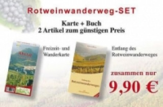 Rotweinwanderweg-Set, Karte und Buch