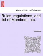 Rules, Regulations, and List of Members, Etc.