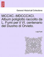 MCCXC.-MDCCCXCI. Album Poliglotto Raccolto Da L. Fumi Per Il VI. Centenario del Duomo Di Orvieto.