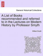 List of Books Recommended and Referred to in the Lectures on Modern History by Professor Smyth