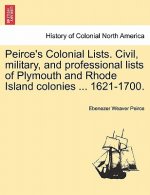 Peirce's Colonial Lists. Civil, Military, and Professional Lists of Plymouth and Rhode Island Colonies ... 1621-1700.