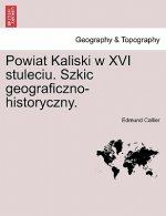 Powiat Kaliski W XVI Stuleciu. Szkic Geograficzno-Historyczny.