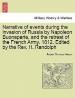 Narrative of Events During the Invasion of Russia by Napoleon Buonaparte, and the Retreat of the French Army. 1812. Edited by the REV. H. Randolph Sec