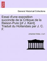 Essai D'Une Exposition Succincte de La Critique de La Raison-Pure [Of J. Kant]. Traduit Du Hollandais Par J. C. F.