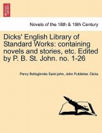 Dicks' English Library of Standard Works