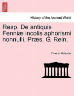 Resp. de Antiquis Fenni  Incolis Aphorismi Nonnulli, Pr s. G. Rein.