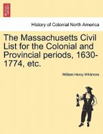 Massachusetts Civil List for the Colonial and Provincial Periods, 1630-1774, Etc.