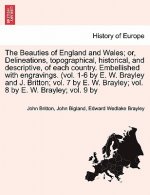 Beauties of England and Wales; Delineations, Topographical, Historical, and Descriptive, of Each Country. Embellished with Engravings. (Vol. 1-6 by E.