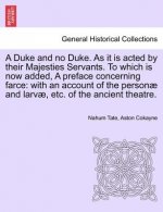 Duke and No Duke. as It Is Acted by Their Majesties Servants. to Which Is Now Added, a Preface Concerning Farce