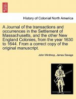 Journal of the transactions and occurrences in the Settlement of Massachusetts, and the other New England Colonies, from the year 1630 to 1644. From a