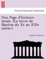 Page D'Histoire Locale. (La Terre de Nantua Du Xe Au Xixe Sie Cle.).