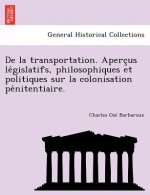 de La Transportation. Aperc Us Le Gislatifs, Philosophiques Et Politiques Sur La Colonisation Pe Nitentiaire.