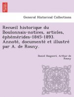Recueil historique du Boulonnais-notices, articles, éphémérides-1845-1893. Annoté, documenté et illustré par A. de