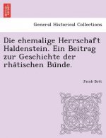 Ehemalige Herrschaft Haldenstein. Ein Beitrag Zur Geschichte Der Rha Tischen Bu Nde.