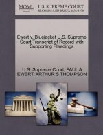 Ewert V. Bluejacket U.S. Supreme Court Transcript of Record with Supporting Pleadings