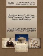 Panzich V. U S U.S. Supreme Court Transcript of Record with Supporting Pleadings
