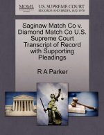 Saginaw Match Co V. Diamond Match Co U.S. Supreme Court Transcript of Record with Supporting Pleadings