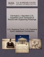Farrington V. Saunders U.S. Supreme Court Transcript of Record with Supporting Pleadings
