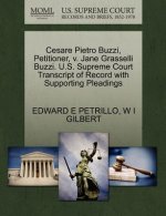 Cesare Pietro Buzzi, Petitioner, V. Jane Grasselli Buzzi. U.S. Supreme Court Transcript of Record with Supporting Pleadings