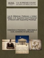 Leo B. Mittelman, Petitioner, V. United States. U.S. Supreme Court Transcript of Record with Supporting Pleadings