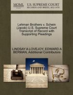 Lehman Brothers V. Schein (Jacob) U.S. Supreme Court Transcript of Record with Supporting Pleadings