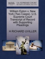 William Epton V. New York (Two Cases). U.S. Supreme Court Transcript of Record with Supporting Pleadings