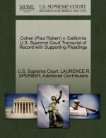 Cohen (Paul Robert) V. California U.S. Supreme Court Transcript of Record with Supporting Pleadings