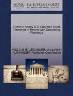 Evans V. Abney U.S. Supreme Court Transcript of Record with Supporting Pleadings