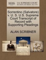 Sorrentino (Salvatore) V. U. S. U.S. Supreme Court Transcript of Record with Supporting Pleadings