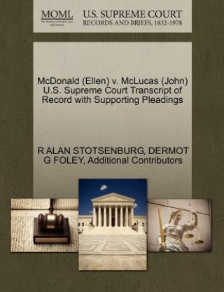 McDonald (Ellen) V. McLucas (John) U.S. Supreme Court Transcript of Record with Supporting Pleadings