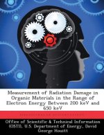 Measurement of Radiation Damage in Organic Materials in the Range of Electron Energy Between 200 Kev and 650 Kev