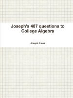 Joseph's 487 questions to College Algebra