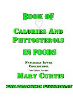 Book Of Calories and Phytosterols In Foods