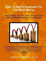 How To Sell A Business For The Most Money THIRD EDITION