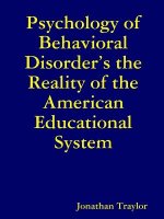 Psychology of Behavioral Disorder's the Reality of the American Educational System