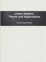 Linear Algebra Theory and Applications