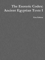 Esoteric Codex: Ancient Egyptian Texts I