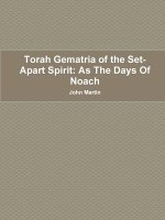 Torah Gematria of the Set-Apart Spirit: as the Days of Noach