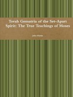 Torah Gematria of the Set-Apart Spirit: the True Teachings of Moses