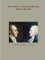 Aaron Burr vs Thomas Jefferson: History Decides