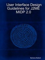 User Interface Design Guidelines for J2ME MIDP 2.0