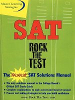 New SAT Solutions Manual to the College Board's Official Study Guide