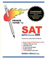 Private Tutor for SAT Math Success 2006
