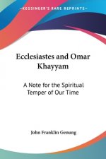 Ecclesiastes and Omar Khayyam