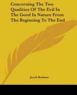 Concerning The Two Qualities Of The Evil In The Good In Nature From The Beginning To The End
