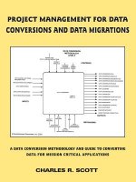Project Management for Data Conversions and DATA MIGRATIONS