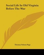 Social Life In Old Virginia Before The War
