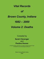 Vital Records of Brown County, Indiana