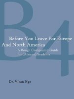 Before You Leave For Europe And North America